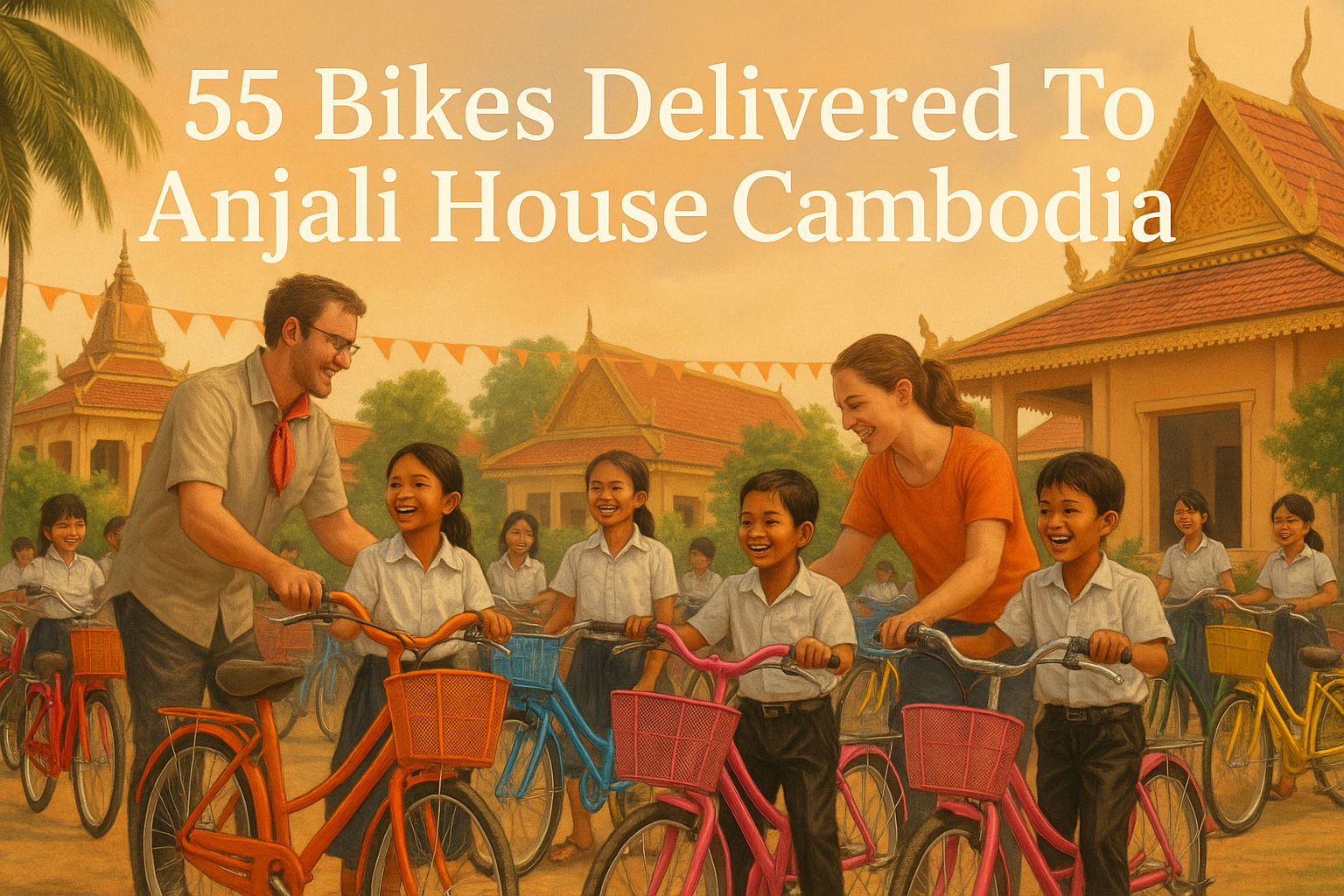 55 Bikes Delivered To Anjali House Cambodia