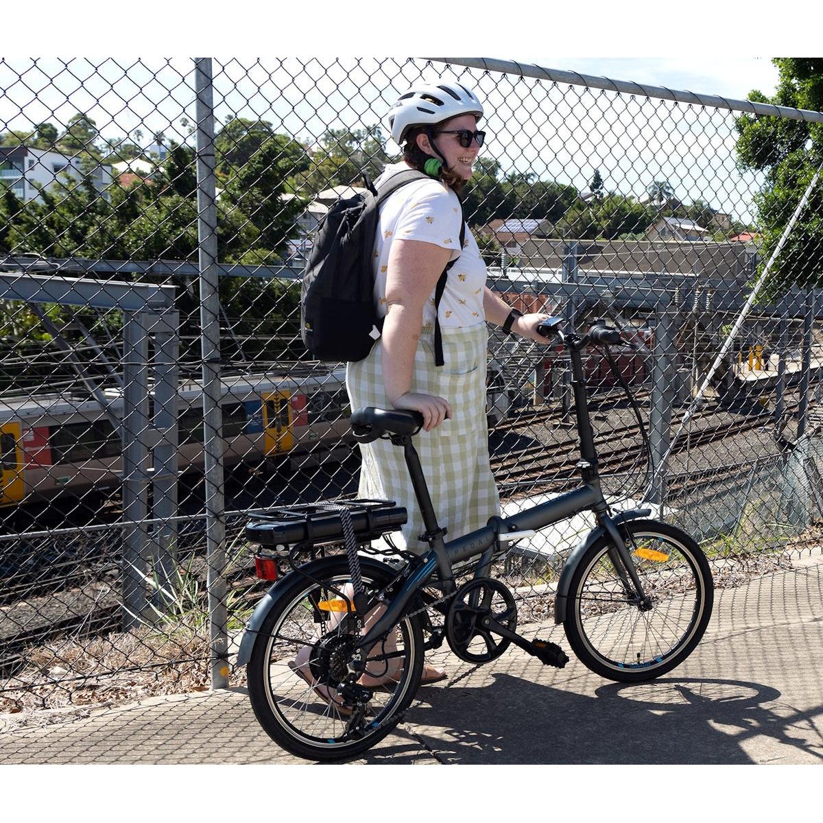 Pedal Dynamo 3 Electric Folding Bike Charcoal