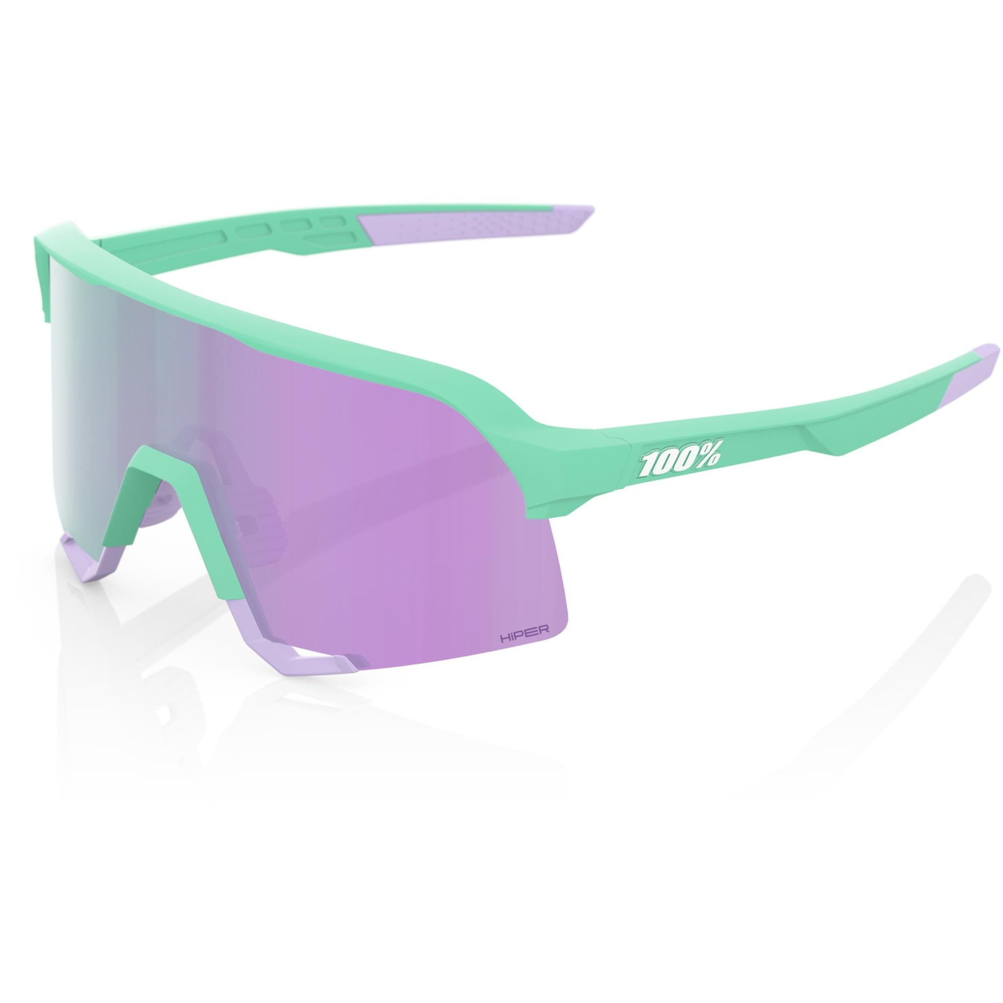 100% S3 Soft Tact Mint サングラス　ミントグリーン 100% S3 Sunglasses Soft Tact Mint/HiPER Lavender Multilayer Mirror