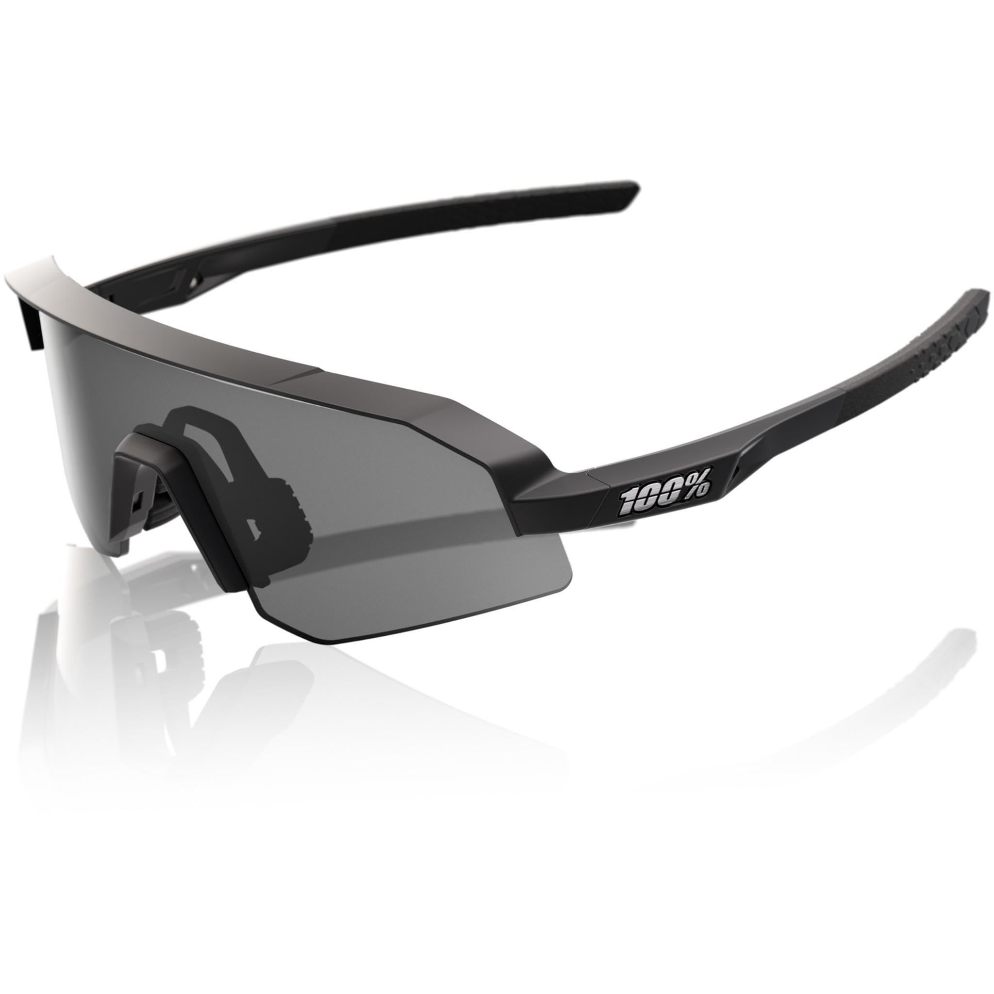 100% Slendale XS Sunglasses Matte Black - Smoke Lens