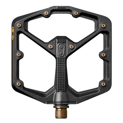 mtb pedale crankbrothers Crankbrothers Stamp 11 Flat MTB Pedals Large Black/Gold – 99 Bikes