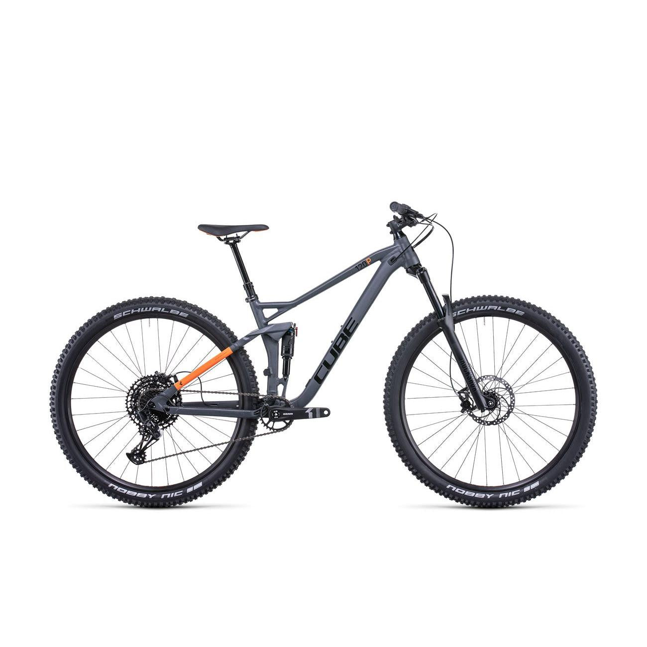 Cube Stereo 120 Pro Dual Suspension Mountain Bike Grey 'n' Orange