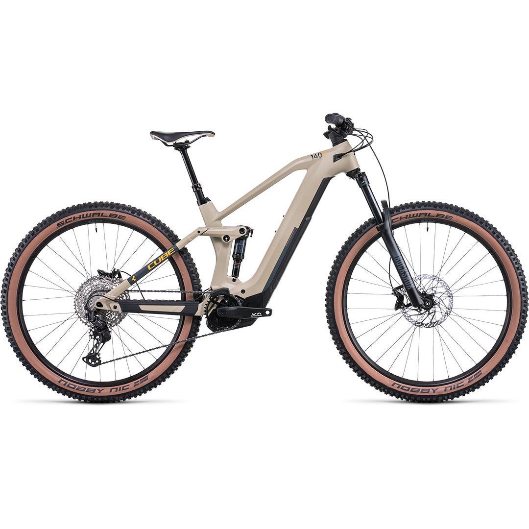 Cube Stereo Hybrid 140 HPC Race 625 Electric Dual Suspension Mountain Bike Desert 'n' Orange MD