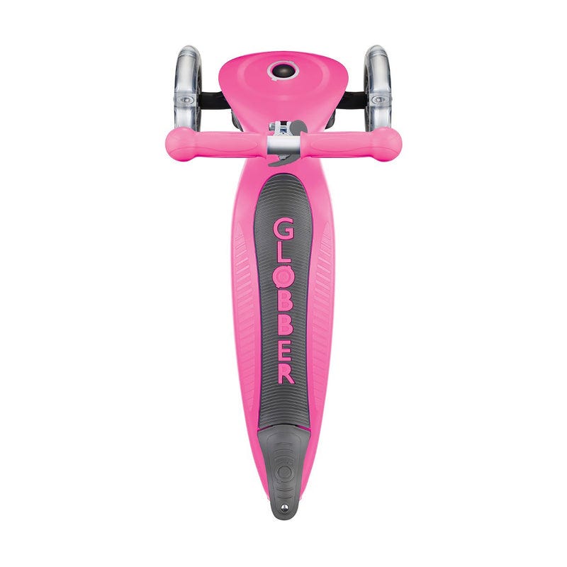 Globber Primo Kids Foldable Lights Scooter Neon Pink