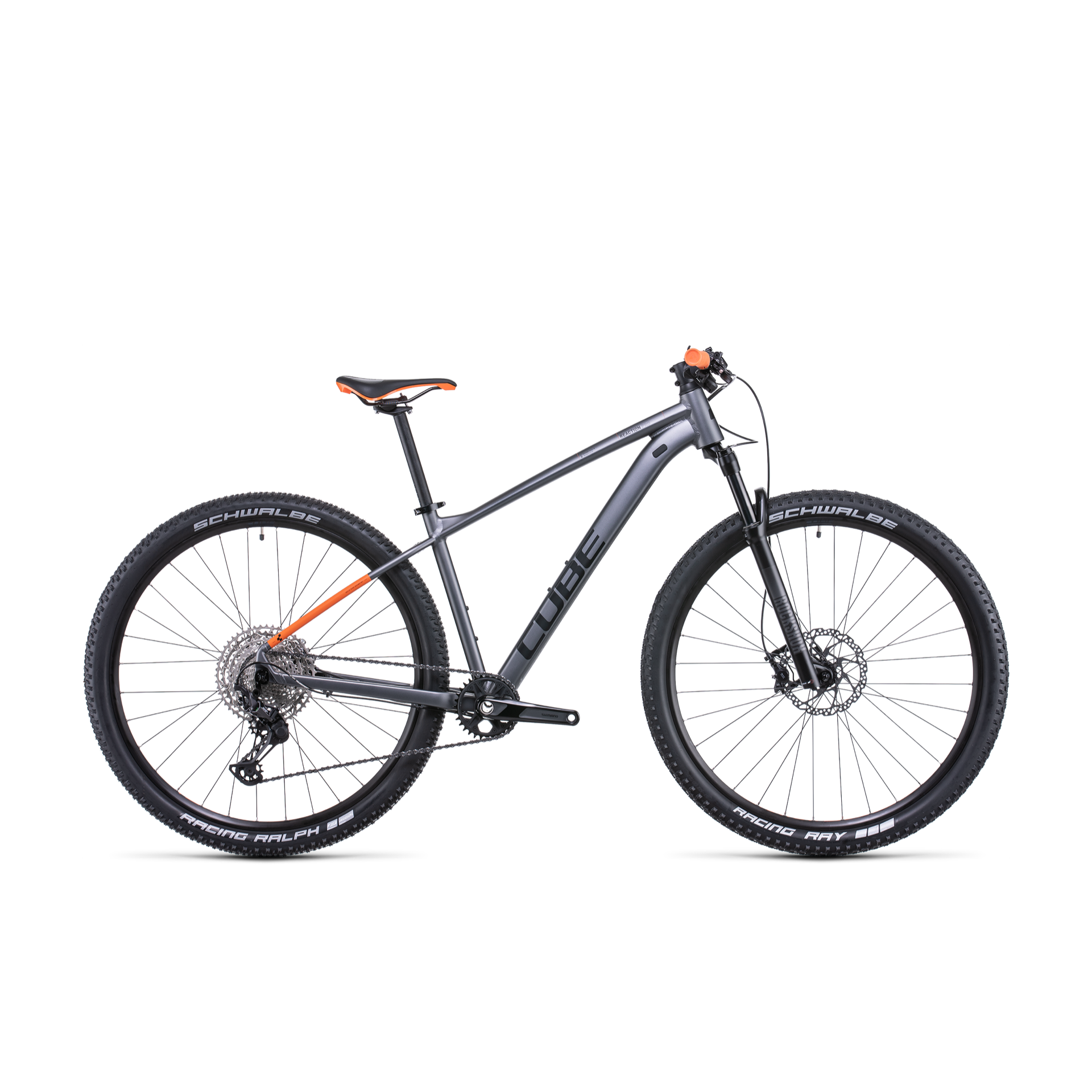 hardtail mountainbike cube Cube Reaction Pro Hardtail Mountain Bike Grey Orange – 99 Bikes