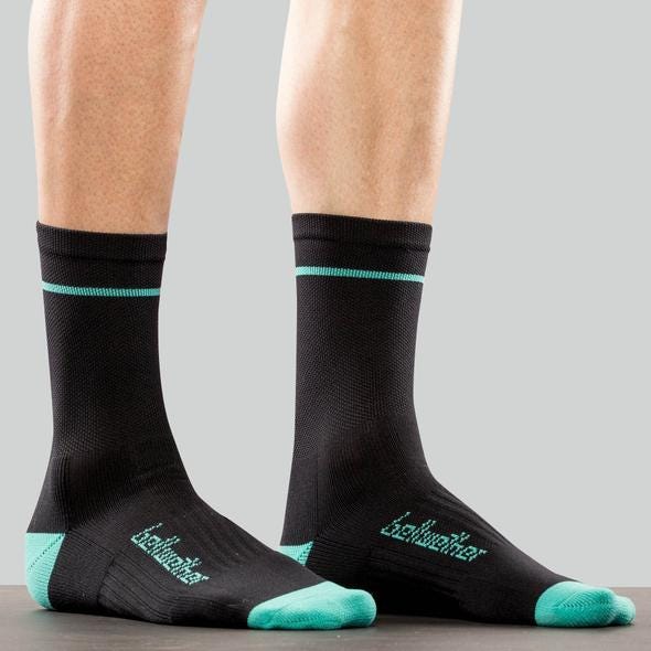 Bellwether Optime Socks Black/Aqua