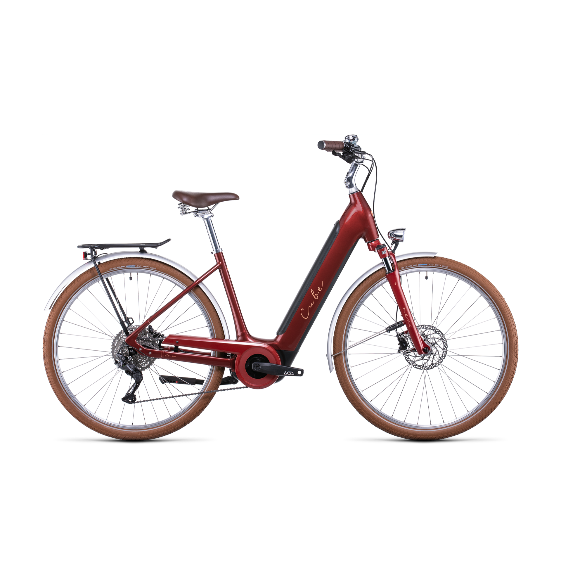 Cube Ella Ride Hybrid 500 EasyEntry Cruiser Bike Auburn Salmon SM