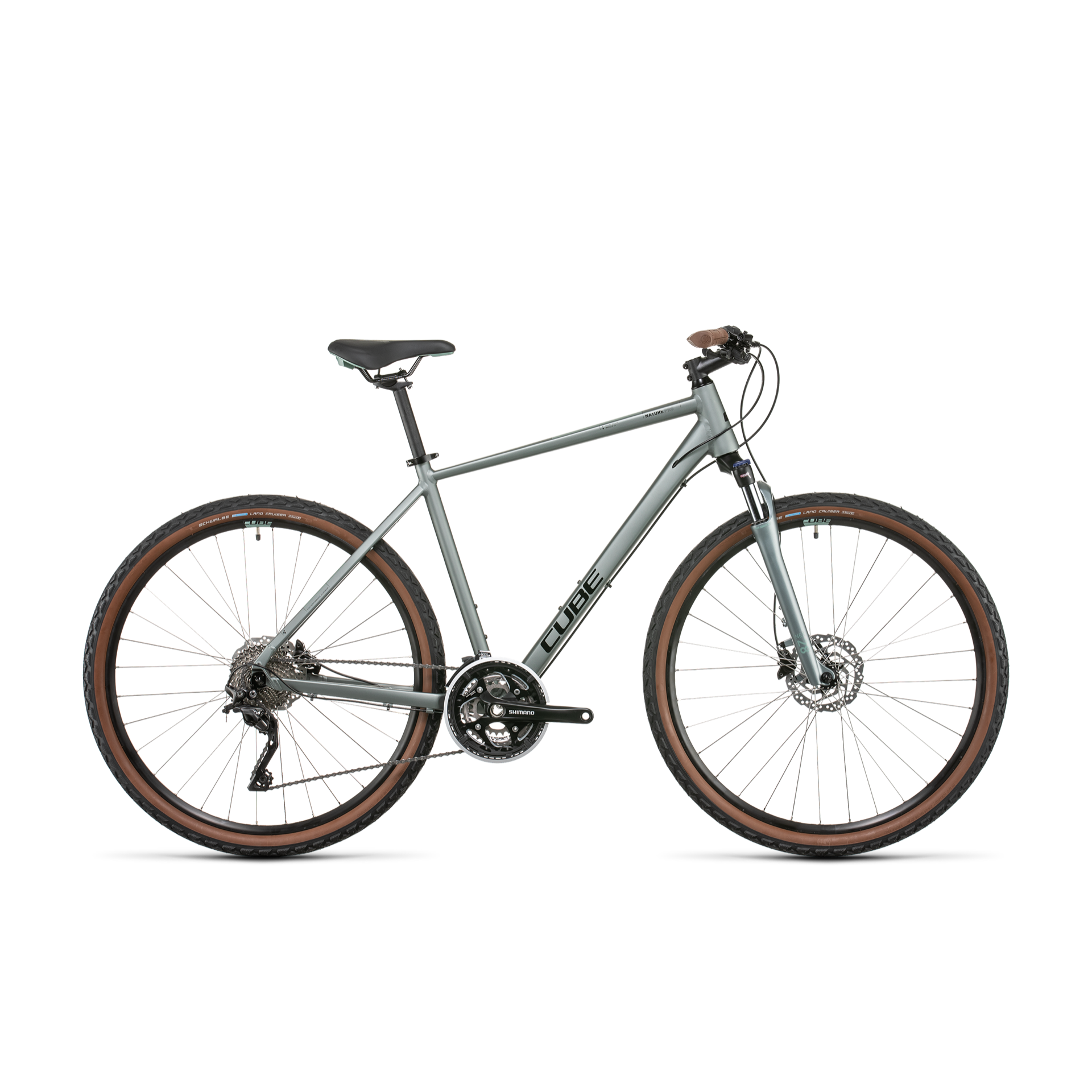 Cube Nature Pro Hybrid Bike Silvergreen Black – 99 Bikes