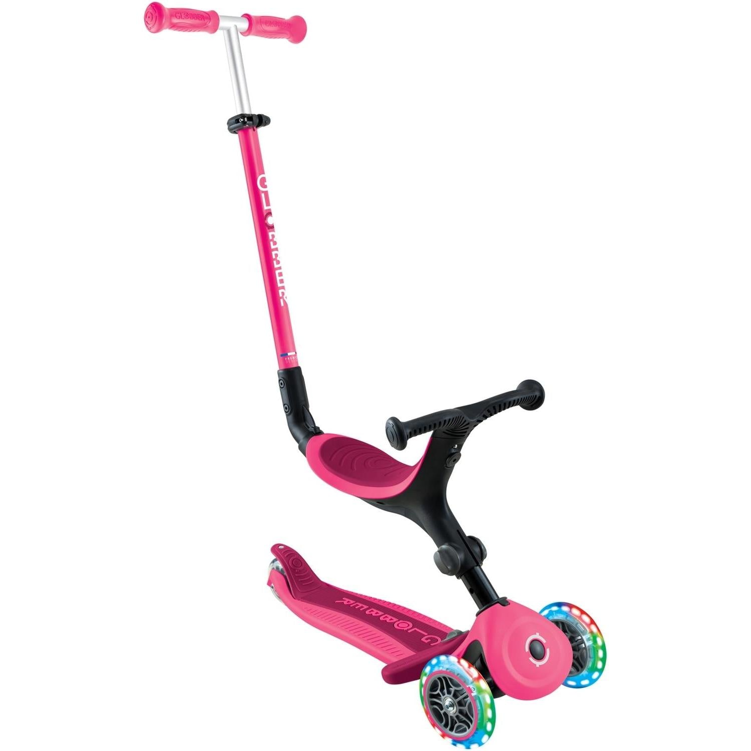 Globber Go Up Active With Lights Scooter Fuchsia/Dark Pink – 99 Bikes