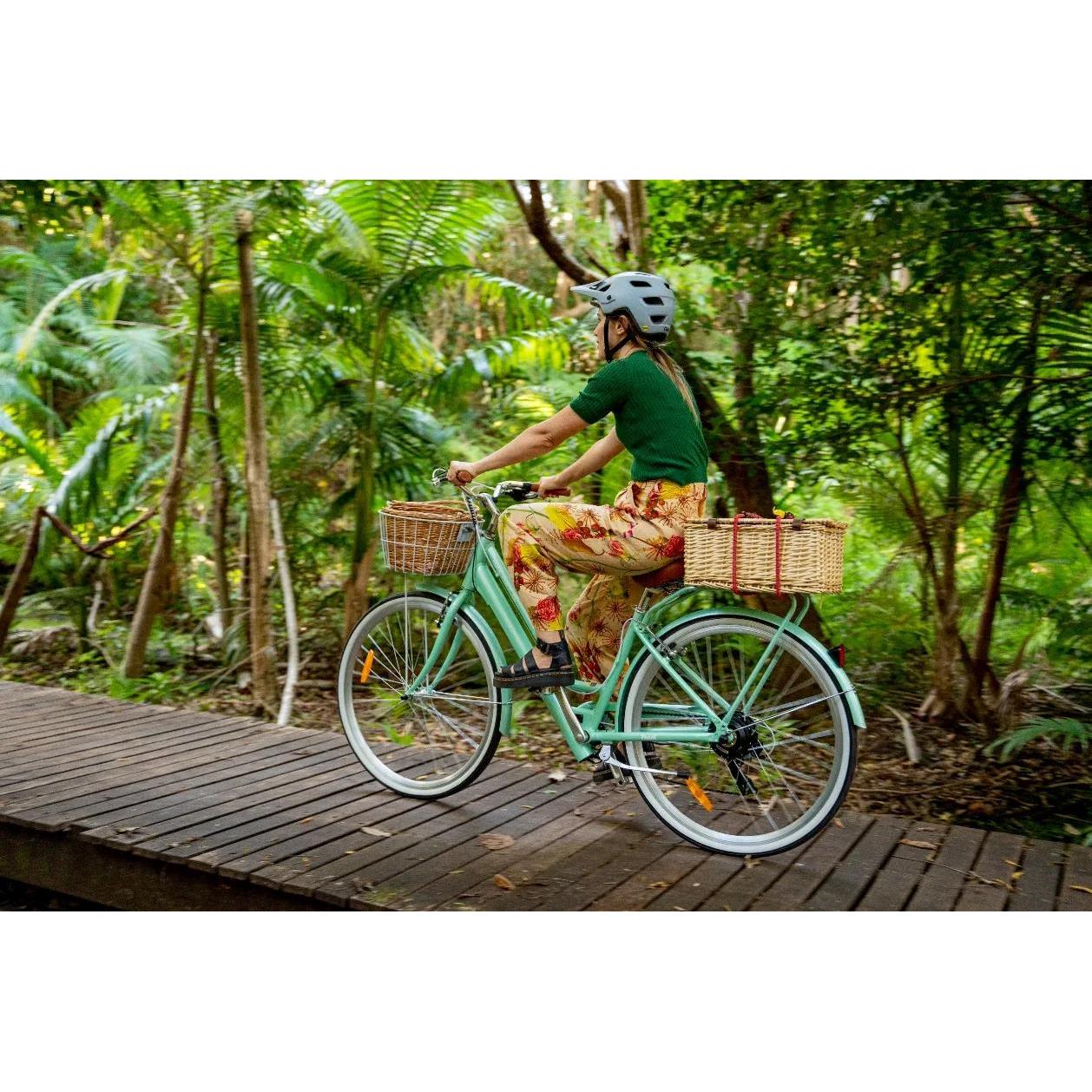 Pedal Uptown SL Electric Vintage Cruiser Bike 7-Speed Mint Green