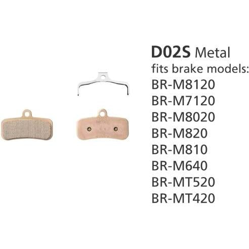 Shimano D02S Brakepad Metal Pads & Spring