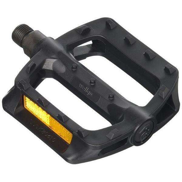 mtb plastic pedals QBP Plastic MTB Platform Pedals 1/2 x 1/8 Black