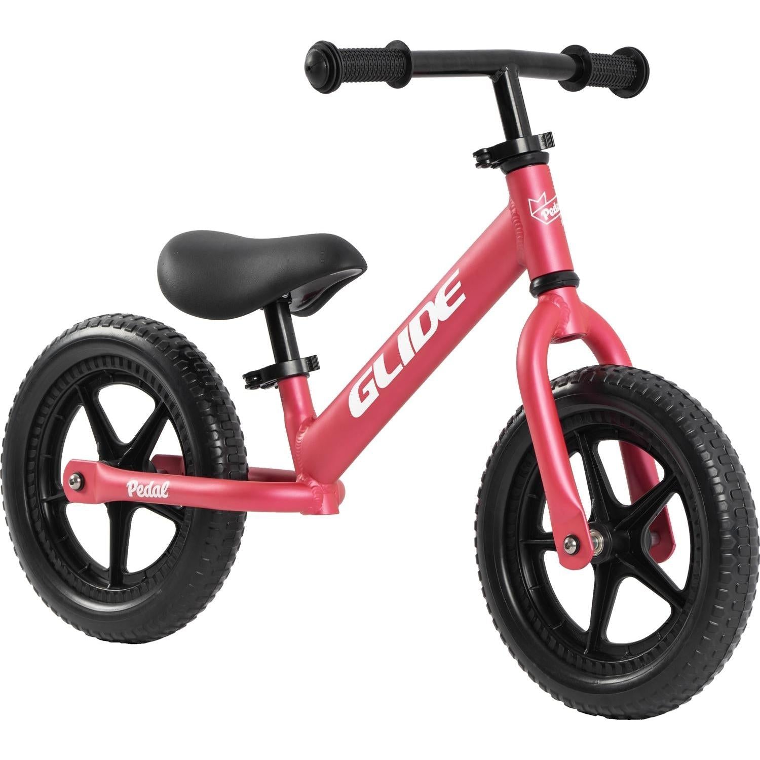 pink pedal bike Glide Alloy 12'' Kids Balance Metallic – 99 Bikes Step 2 - Select Your Size:Medium Fahrrad-Airbag: Hövding & Co. EOSS20 and wheel reflectors and