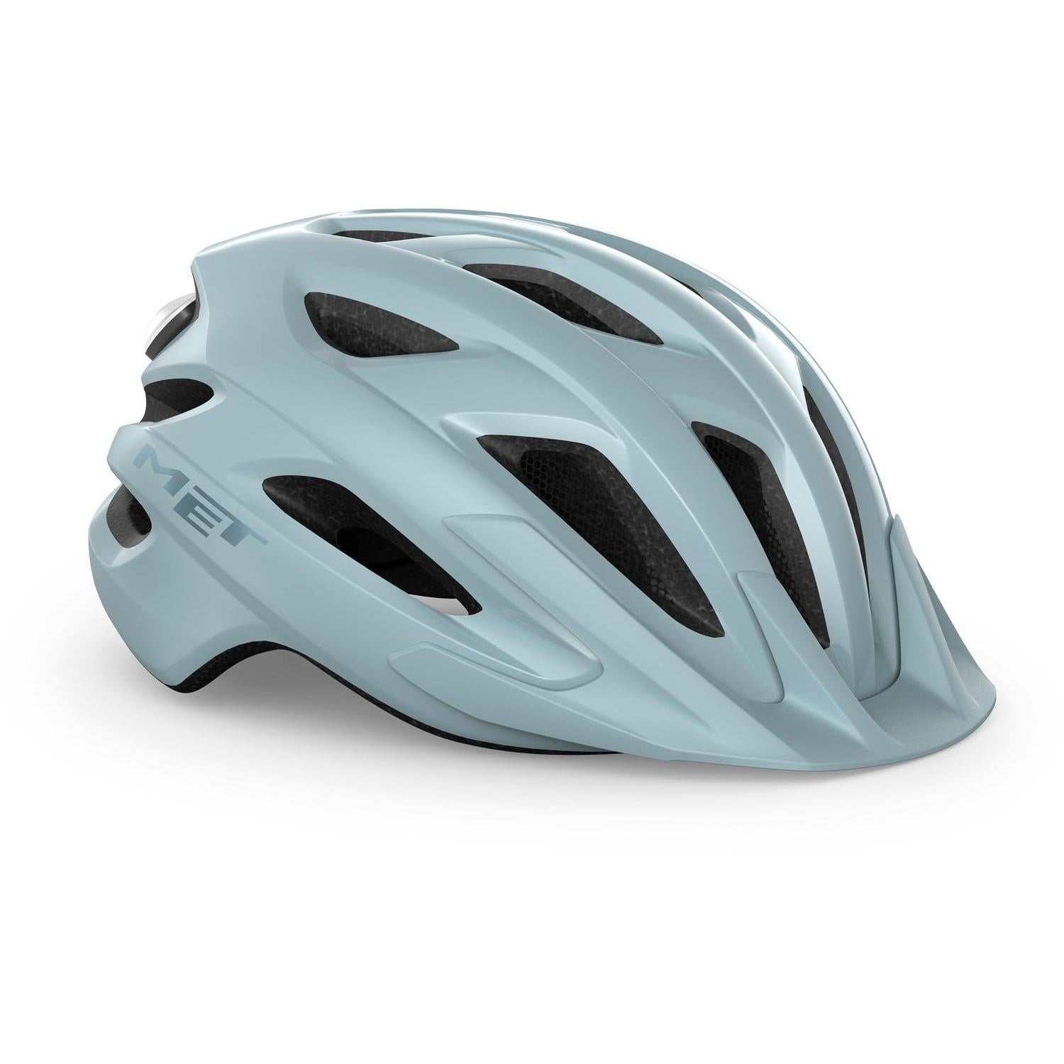MET Crossover Helmet Stone Blue/Glossy with LIGHT MET Crossover Helmet Stone Blue/Glossy with LIGHT