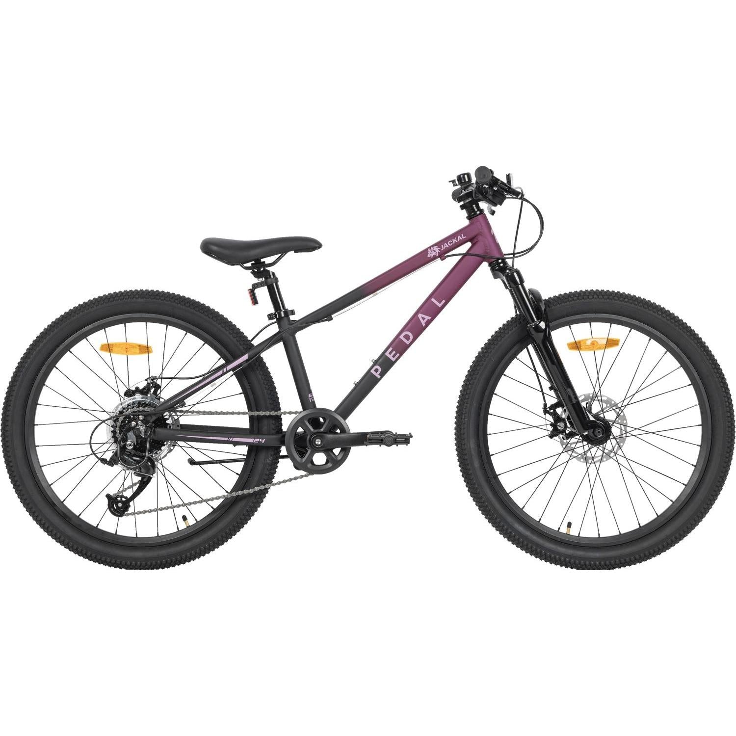 Pedal Jackal 24'' Kids Mountain Bike Berry/Black Fade – 99 Bikes