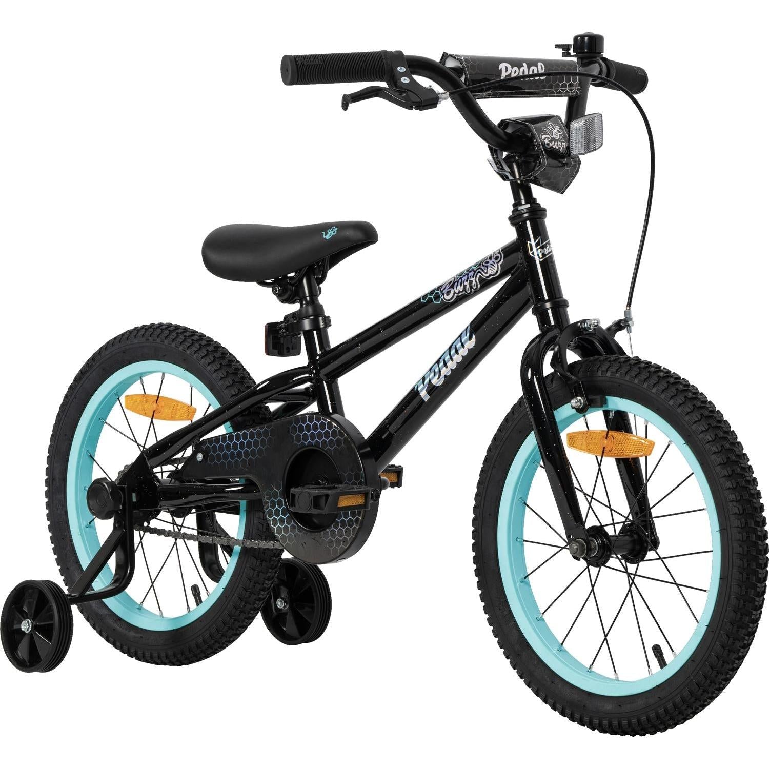 Pedal Buzz 16'' Steel Kids Bike Black/Blue