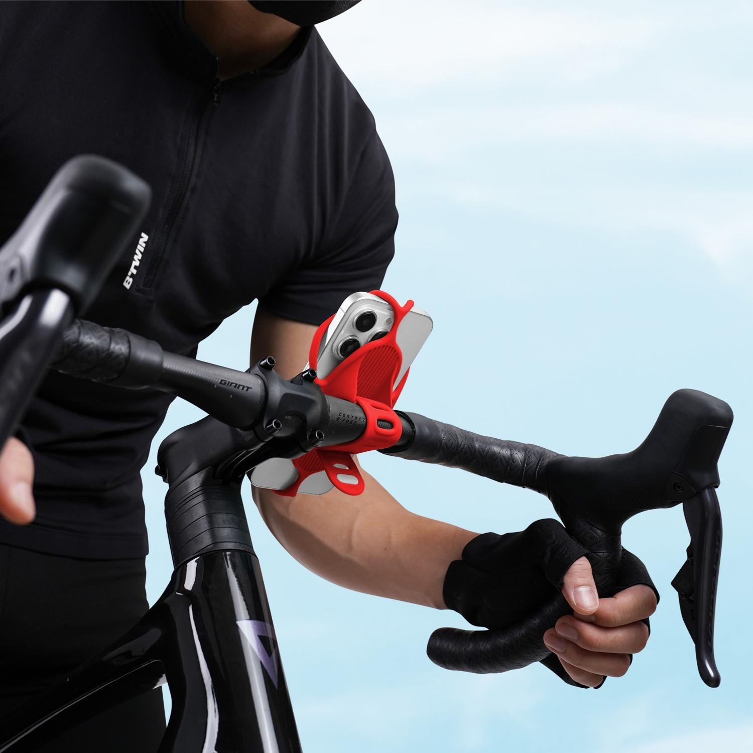Bone Collection Bike Tie 5 Handlebar Phone Holder Black