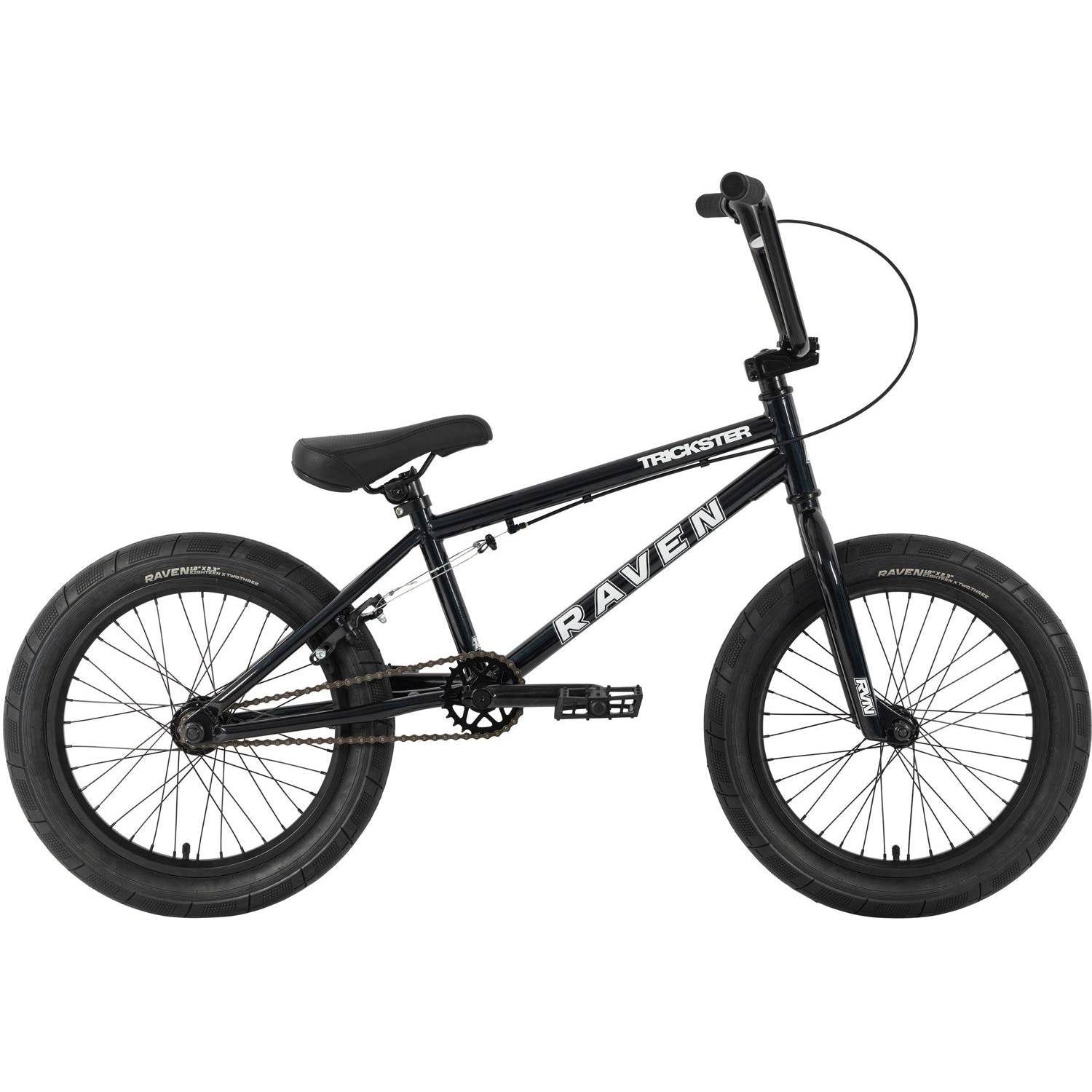 Raven Trickster 18'' BMX Bike Gloss Black – 99 Bikes