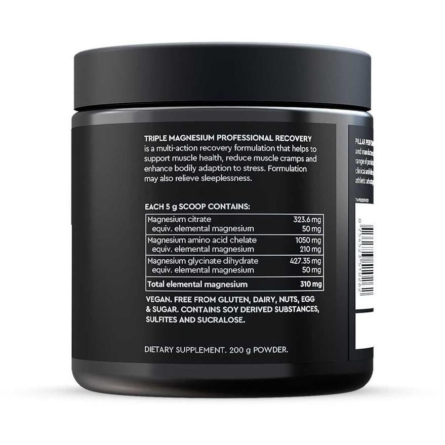 Pillar Performance Triple Magnesium Professional Recovery Powder 200g Berry