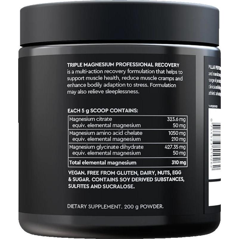Pillar Performance Triple Magnesium Professional Recovery Powder 200g Pineapple Coconut