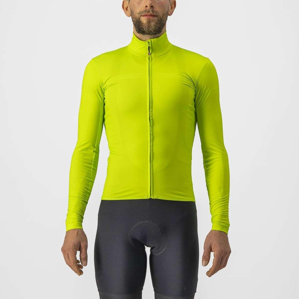 Castelli Pro Thermal Mid Long Sleeve Jersey Electric Lime