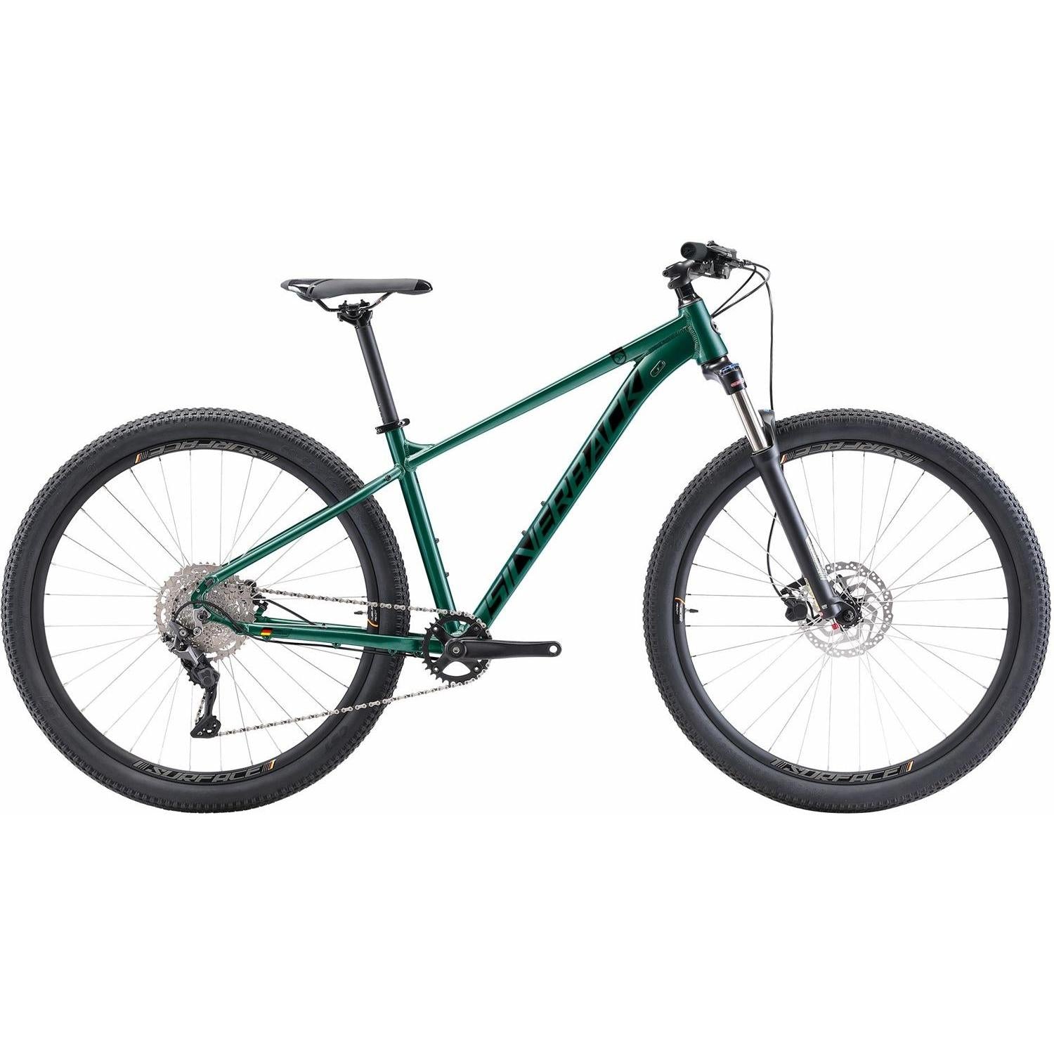 Silverback Stride 29 Deluxe Hardtail Mountain Bike Green/Black