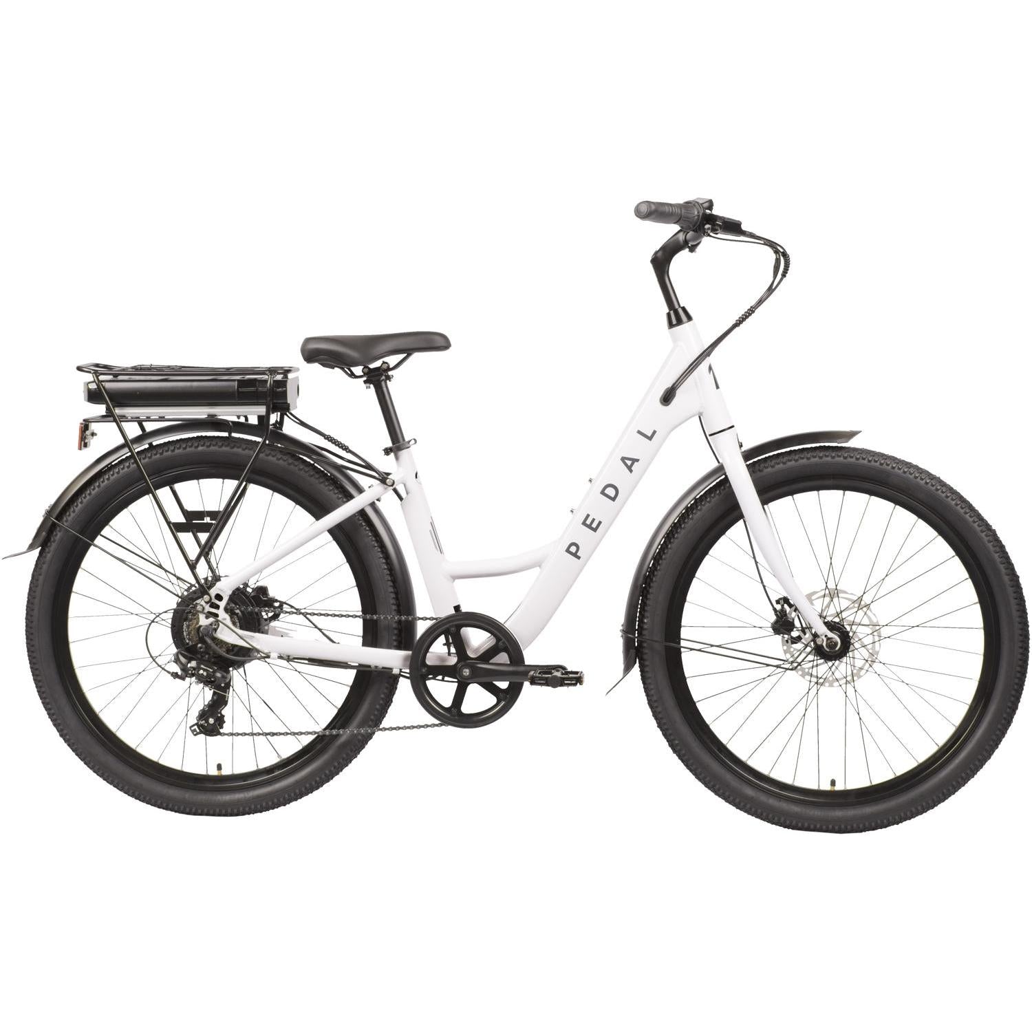 Pedal Comet 3 Disc Electric Hybrid Bike Pearl White
