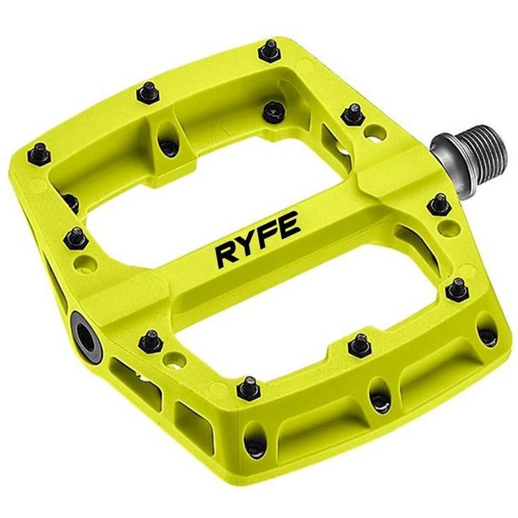 mtb pedale ghost Ryfe Ghost Rider Flat MTB Pedal Lime