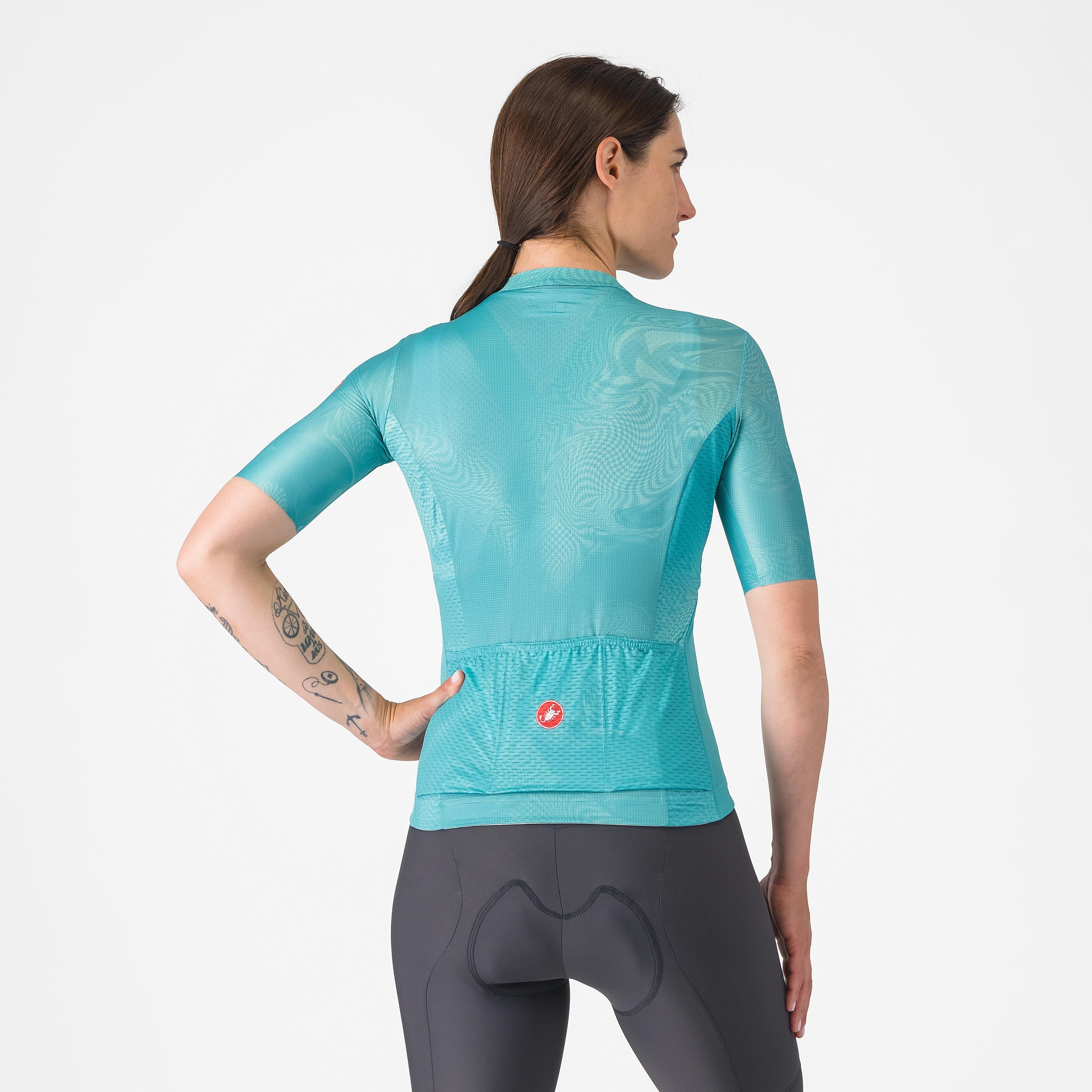 Castelli Fantasia Womens Short Sleeve Road Jersey Pool Blue