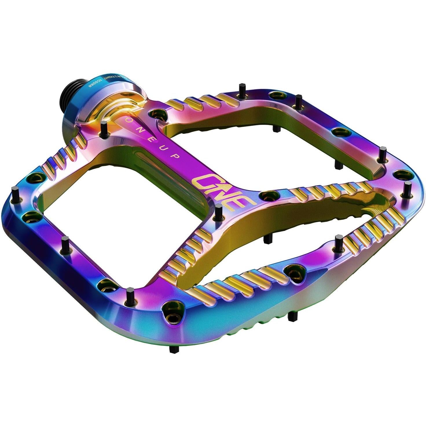 OneUp Components Aluminium Flat Pedals Oil Slick – 99 Bikes