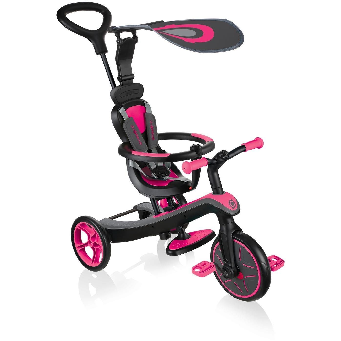 Globber Explorer 4in1 Kids Trike Fuschia Pink