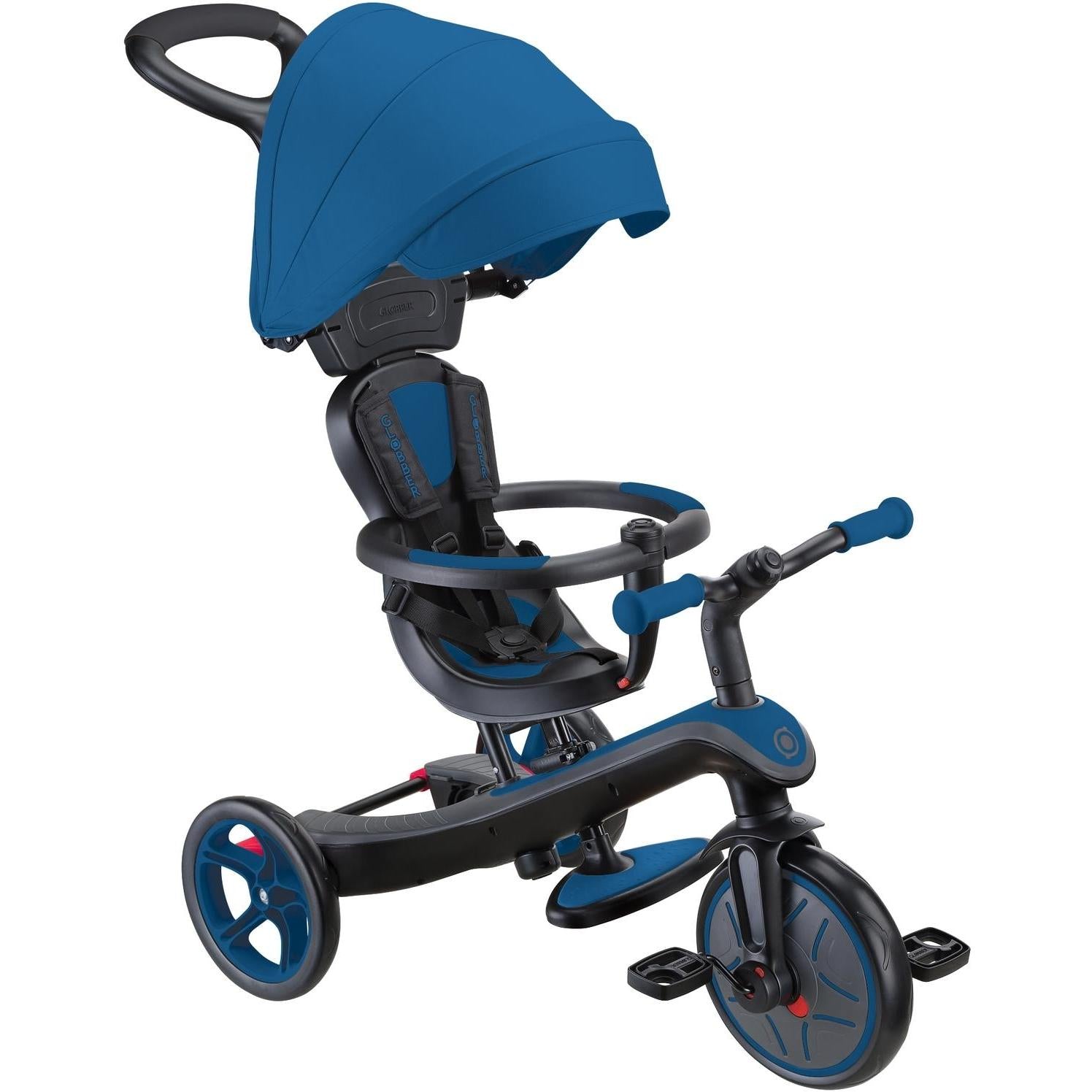 Globber Explorer 4in1 Kids Trike w/ Folding Canopy Royal Blue
