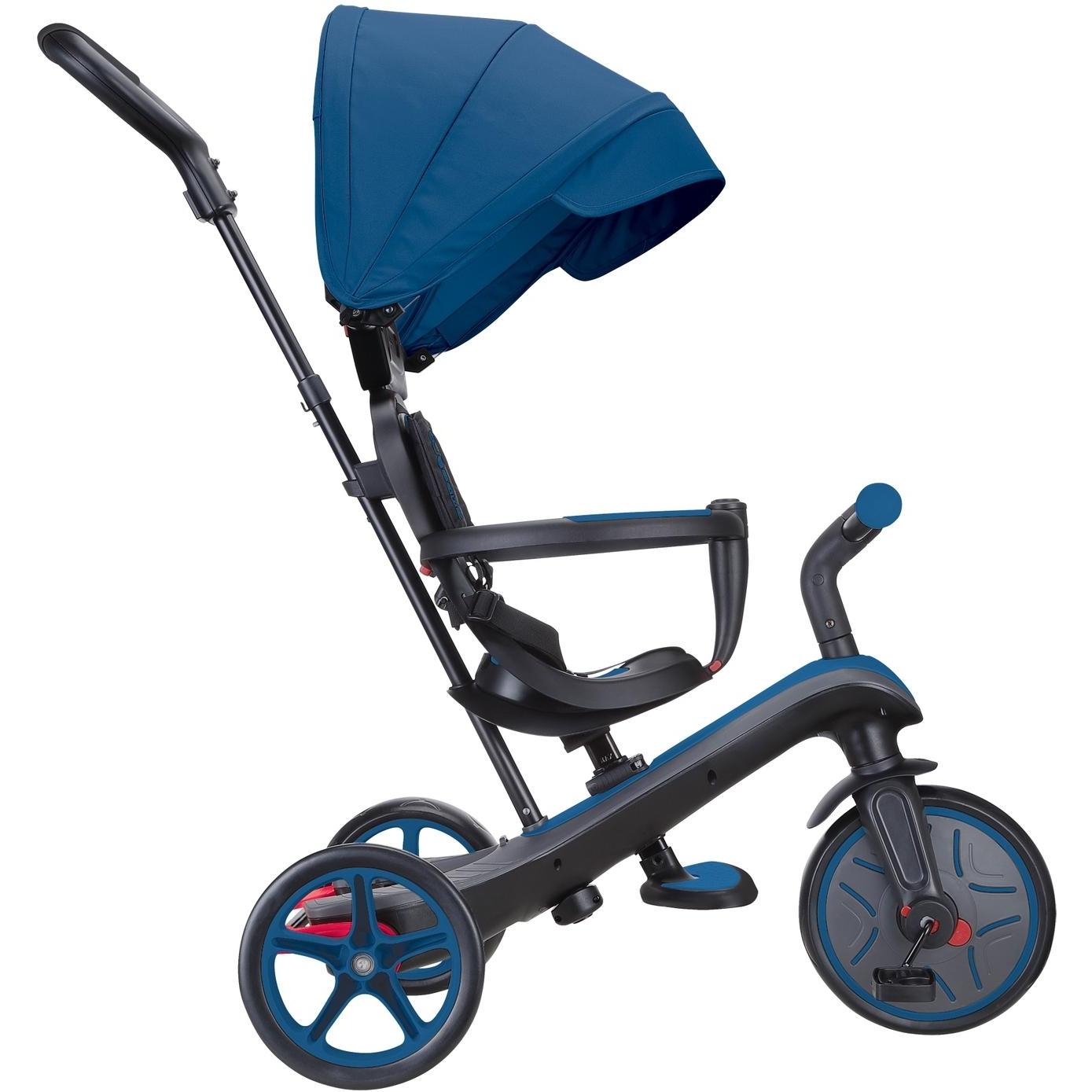 Globber Explorer 4in1 Kids Trike w/ Folding Canopy Royal Blue
