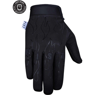 Fist Lil Fists Frosty Fingers Kids Winter Gloves Black Flames