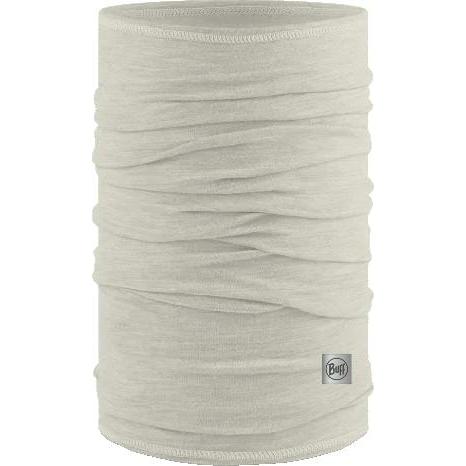 Buff Merino Lightweight Bike Multifunction Neck Warmer - Solid Cloud White UNI
