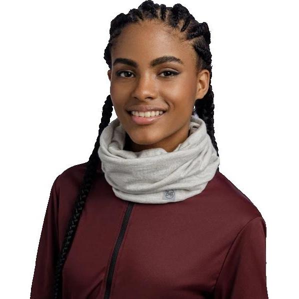 Buff Merino Lightweight Bike Multifunction Neck Warmer - Solid Cloud White UNI