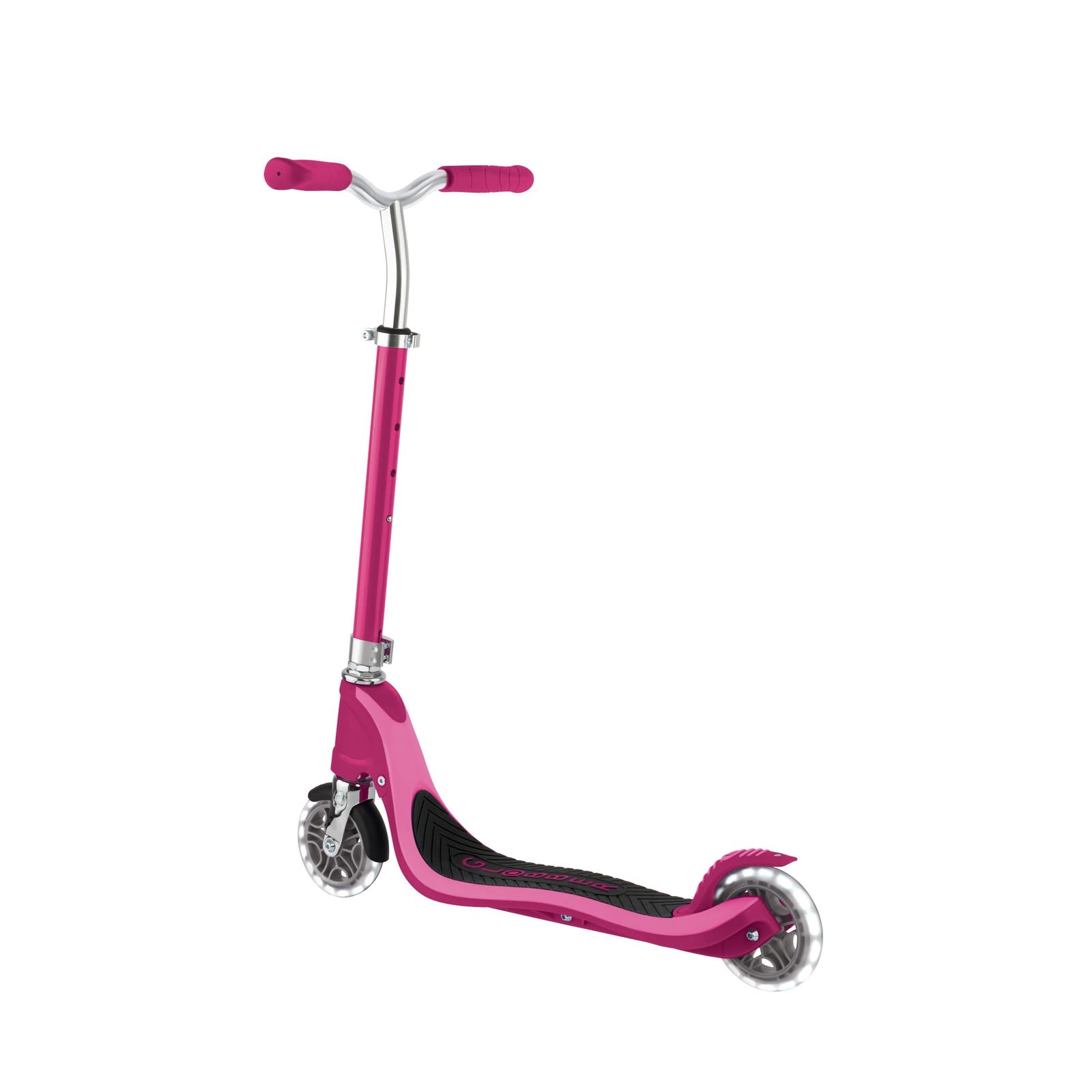 Globber Flow 125 Kids Scooter with Light Up Wheels Ruby