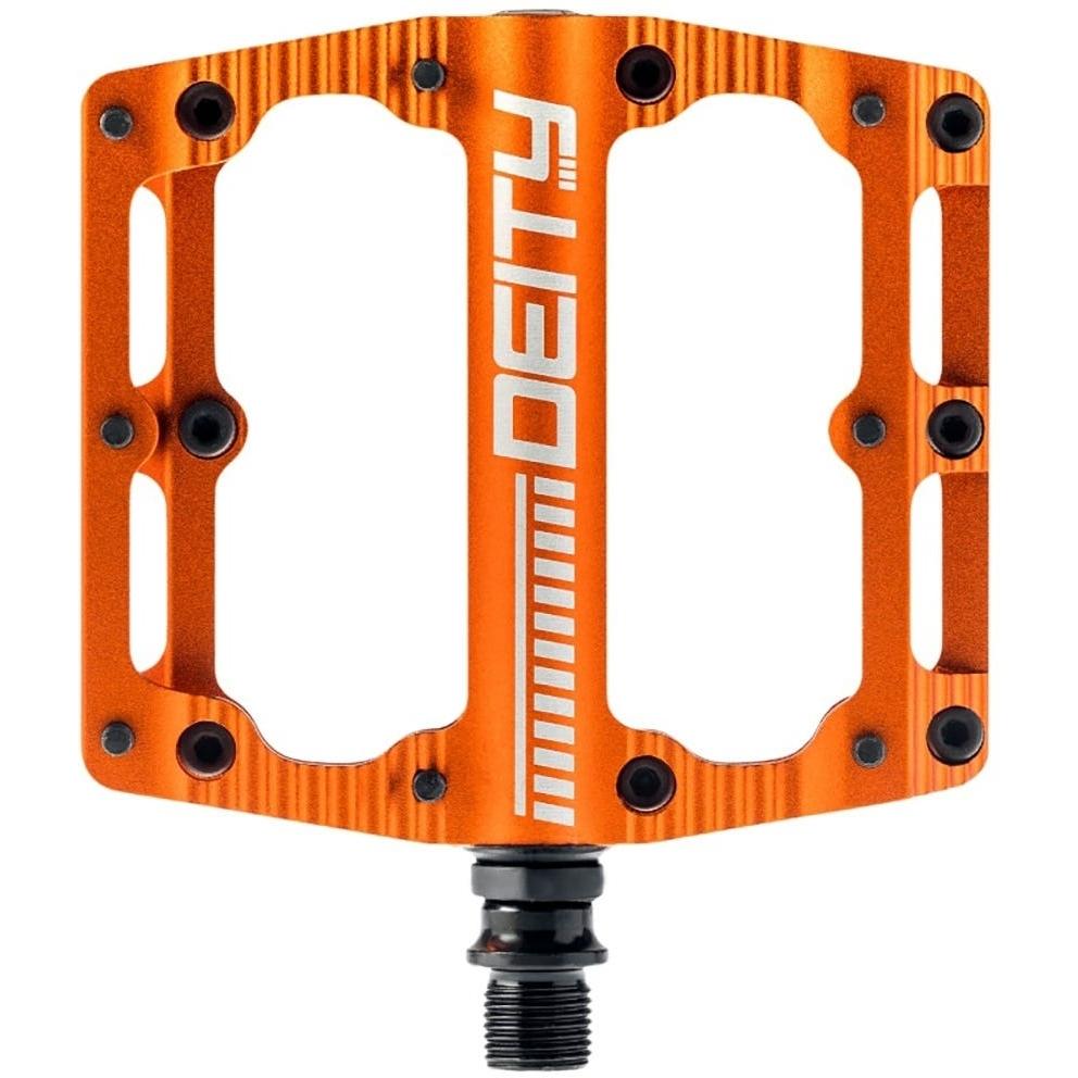 Deity Black Kat Flat Alloy MTB Pedals Orange – 99 Bikes