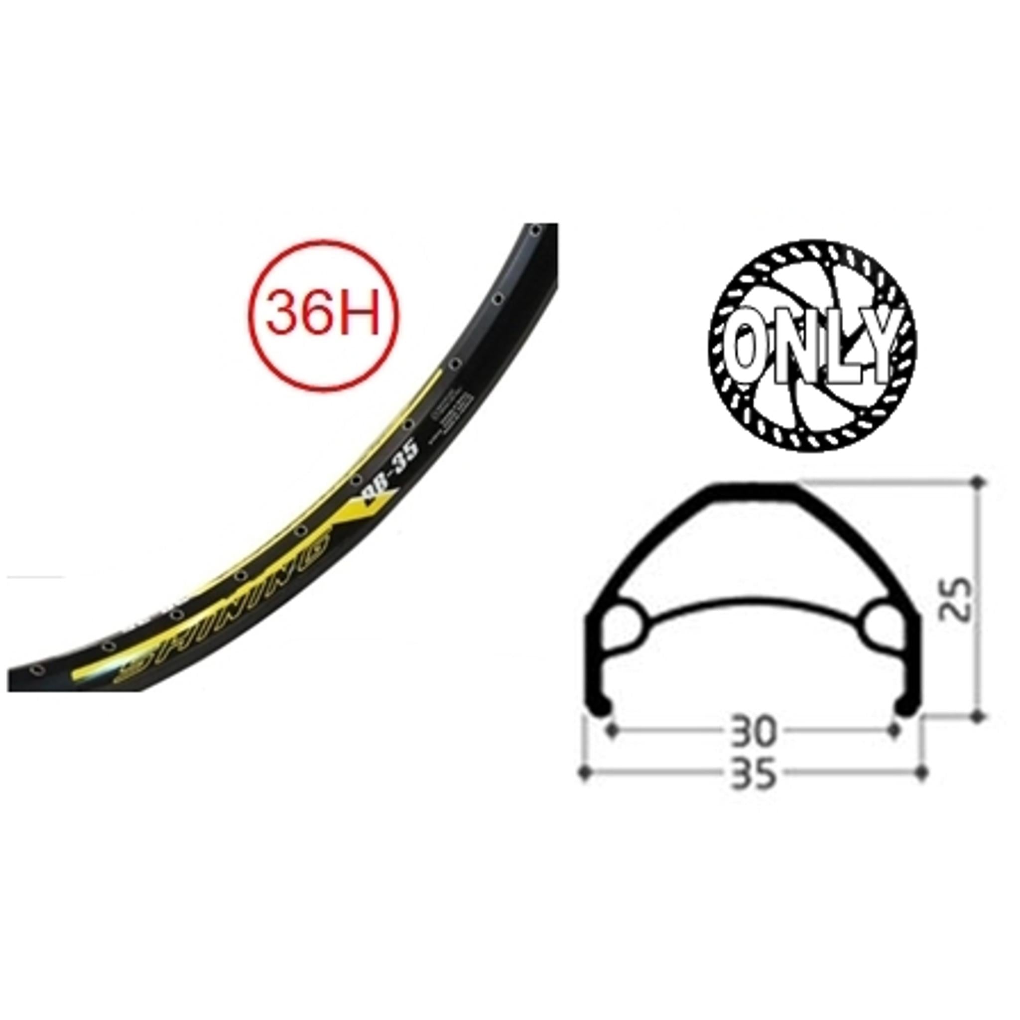 BPW 6-Bolt 26'' Rear Road Black
