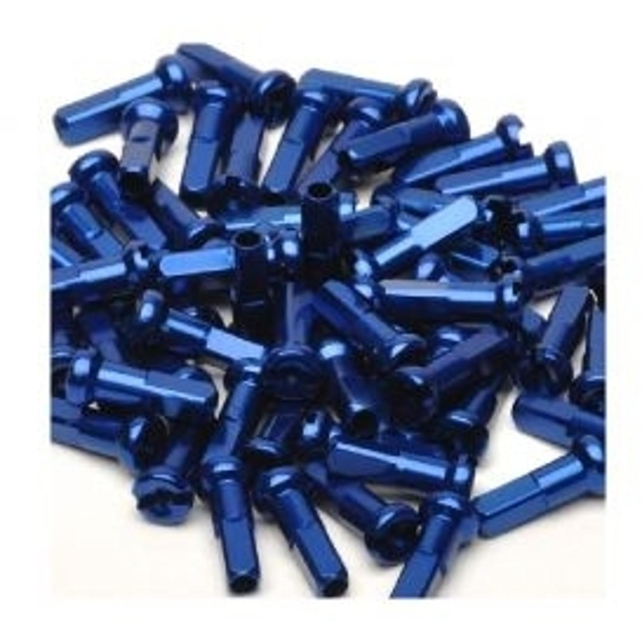 BPW Alloy Spoke Nipples 14g 12mm Blue