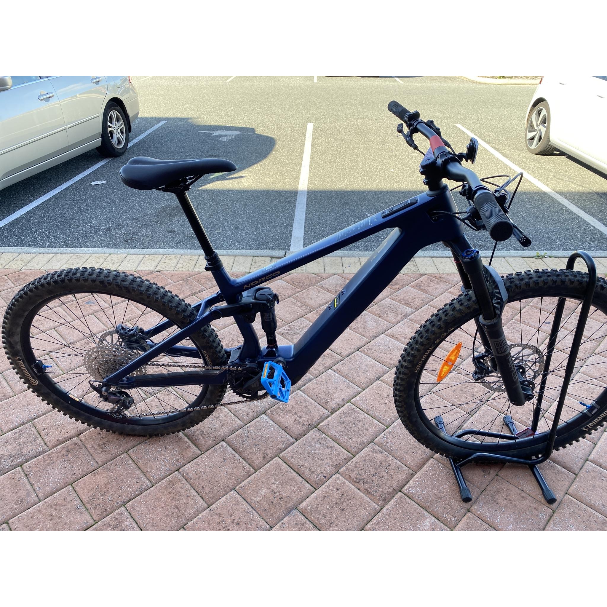 EX-DEMO Norco Fluid VLT C3 140 Dual Suspension Mountain Bike Blue (Large)