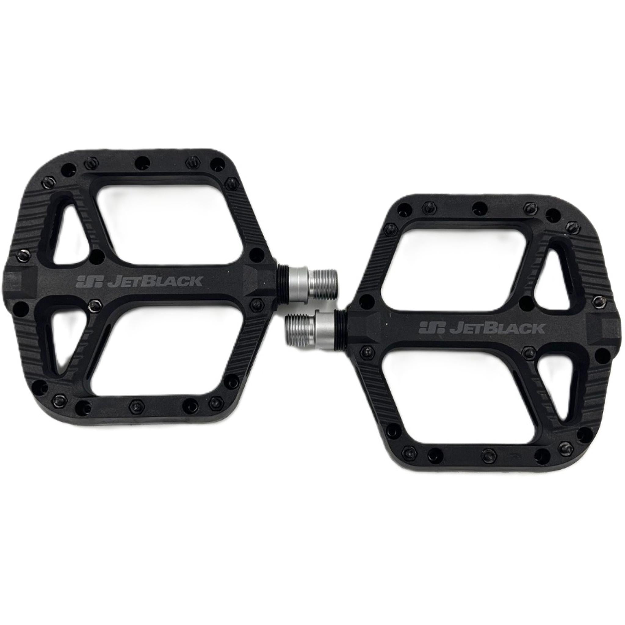 per pedales Jetblack ThermoComp Flat Pedals Black – 99 Bikes