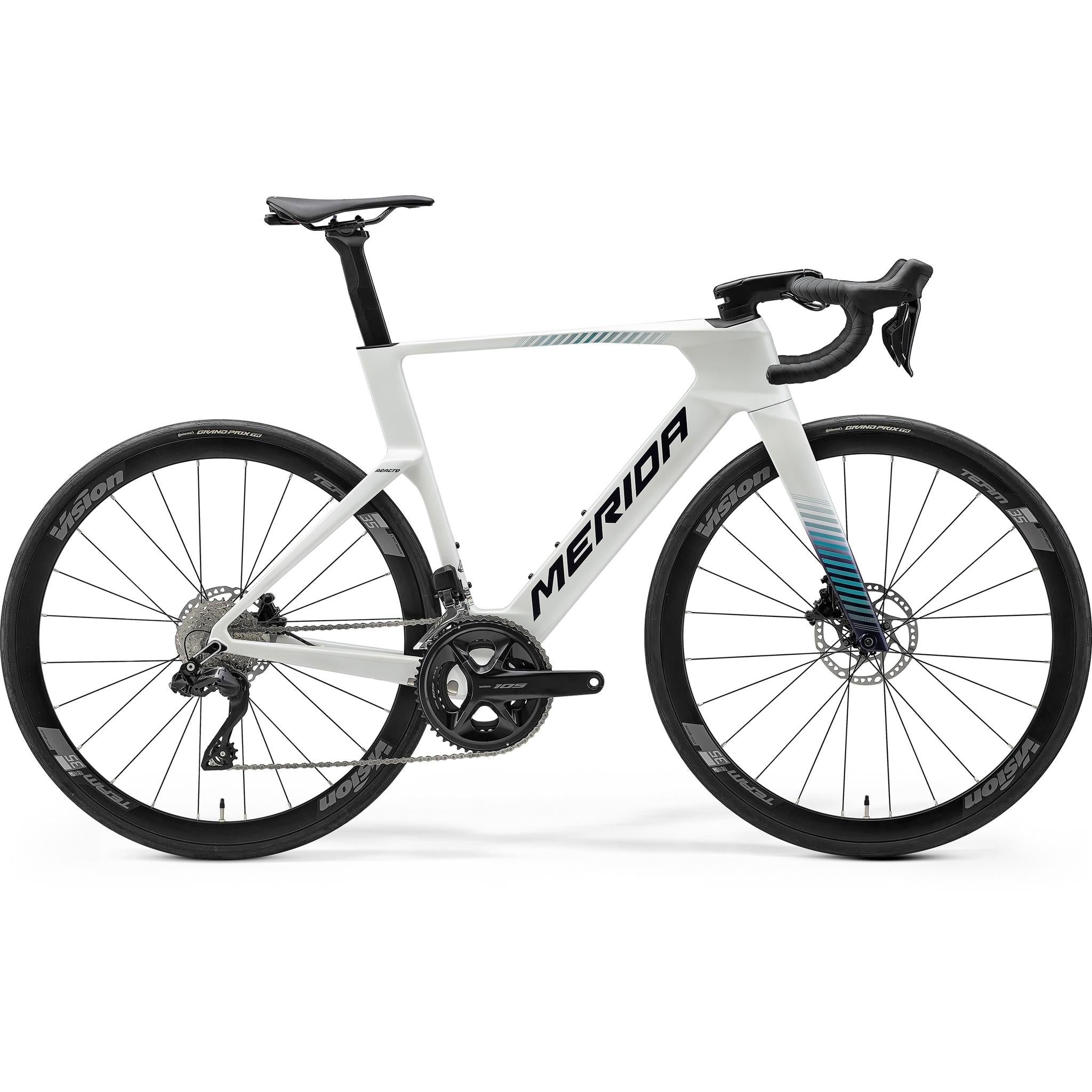 Merida Reacto 5000 Aero Road Bike White/Teal – 99 Bikes