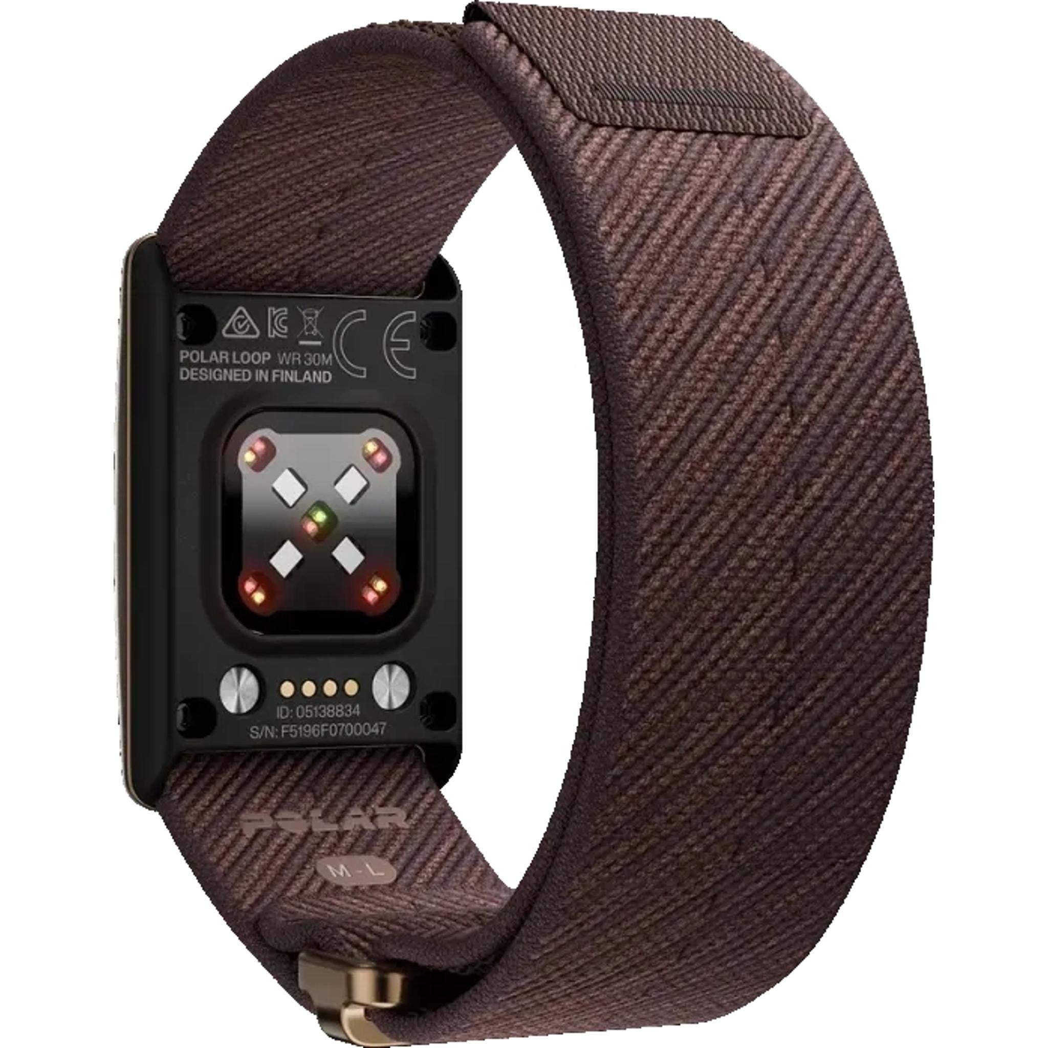 POLAR Loop Screen-Free Wearable Health Band & Fitness Tracker Brown Copper