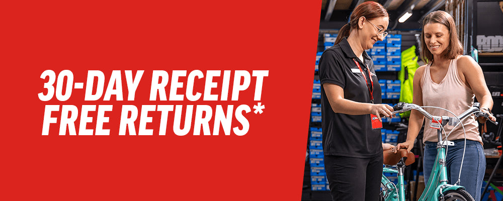 30-day receipt free returns*