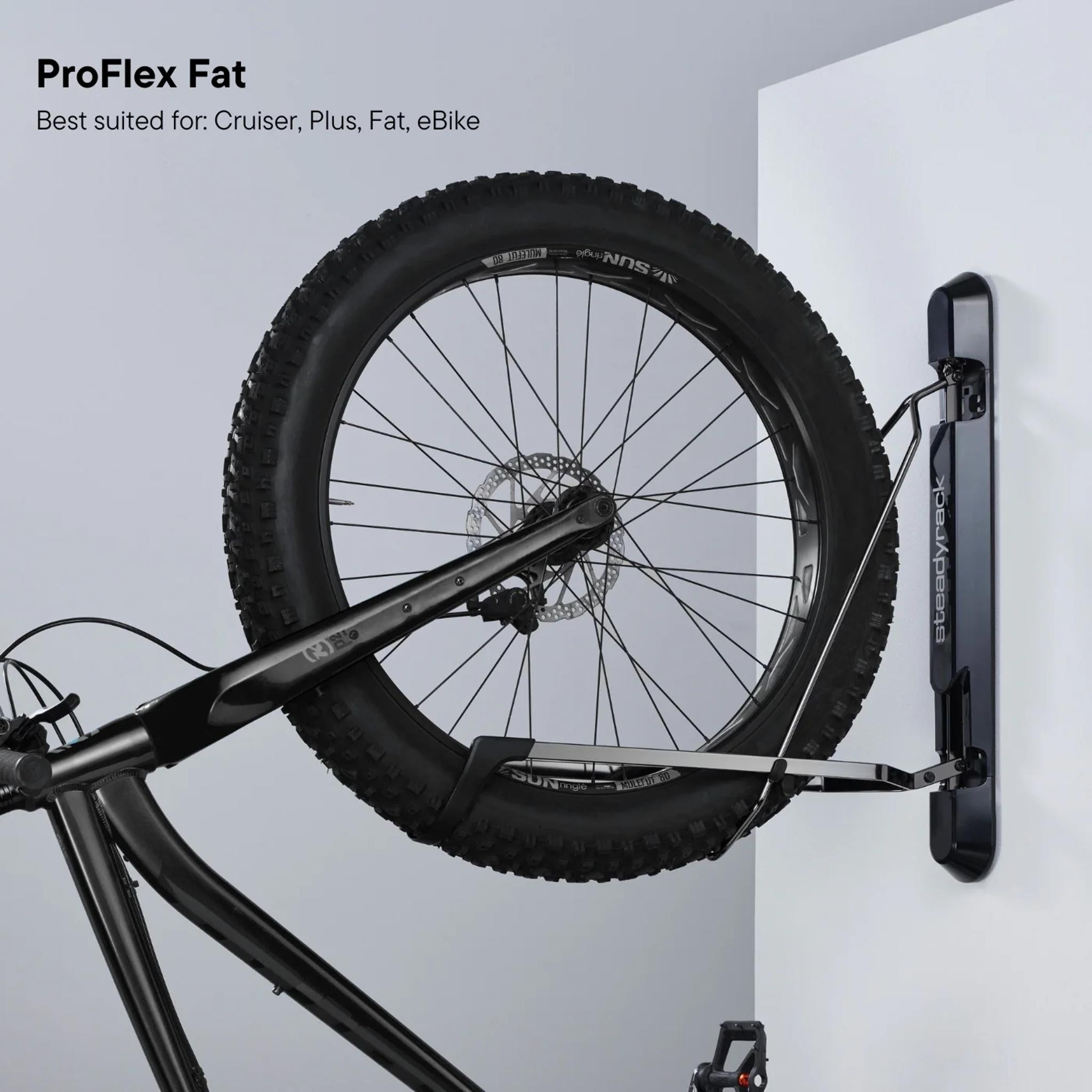 Steadyrack Proflex Fat Wall Mount Bike Rack (suits 2.8-4.5'' Tyres)