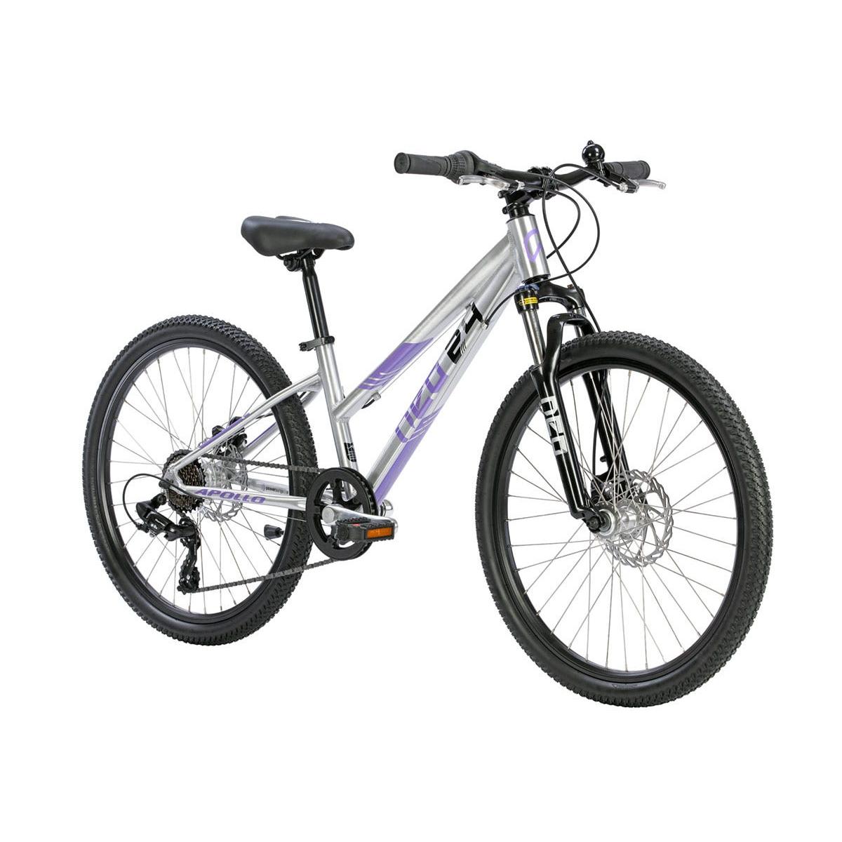 Neo Disc+ Kids Bike 24'' 7-Speed Brushed Alloy/Lavender/Black