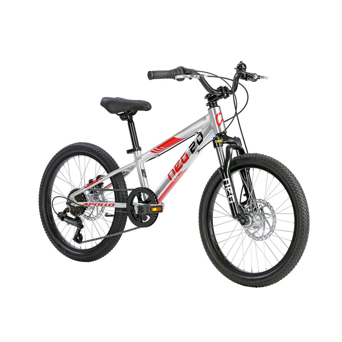 Neo Disc+ Kids Bike 20'' 6-Speed Brushed Alloy/Red/Black