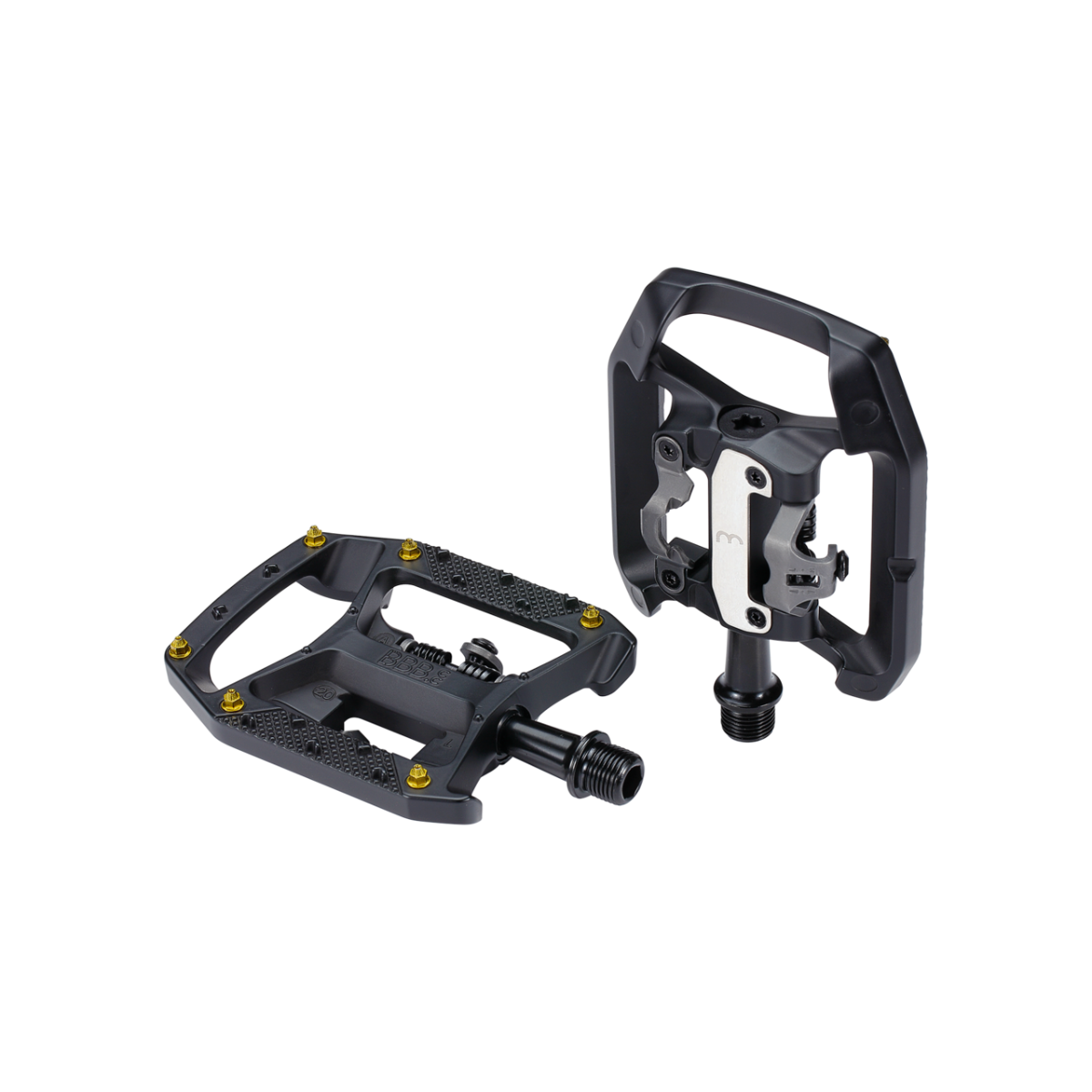 dual spd flat pedals BBB DualChoice MTB SPD & Flat Trail Pedals Black – 99 Bikes
