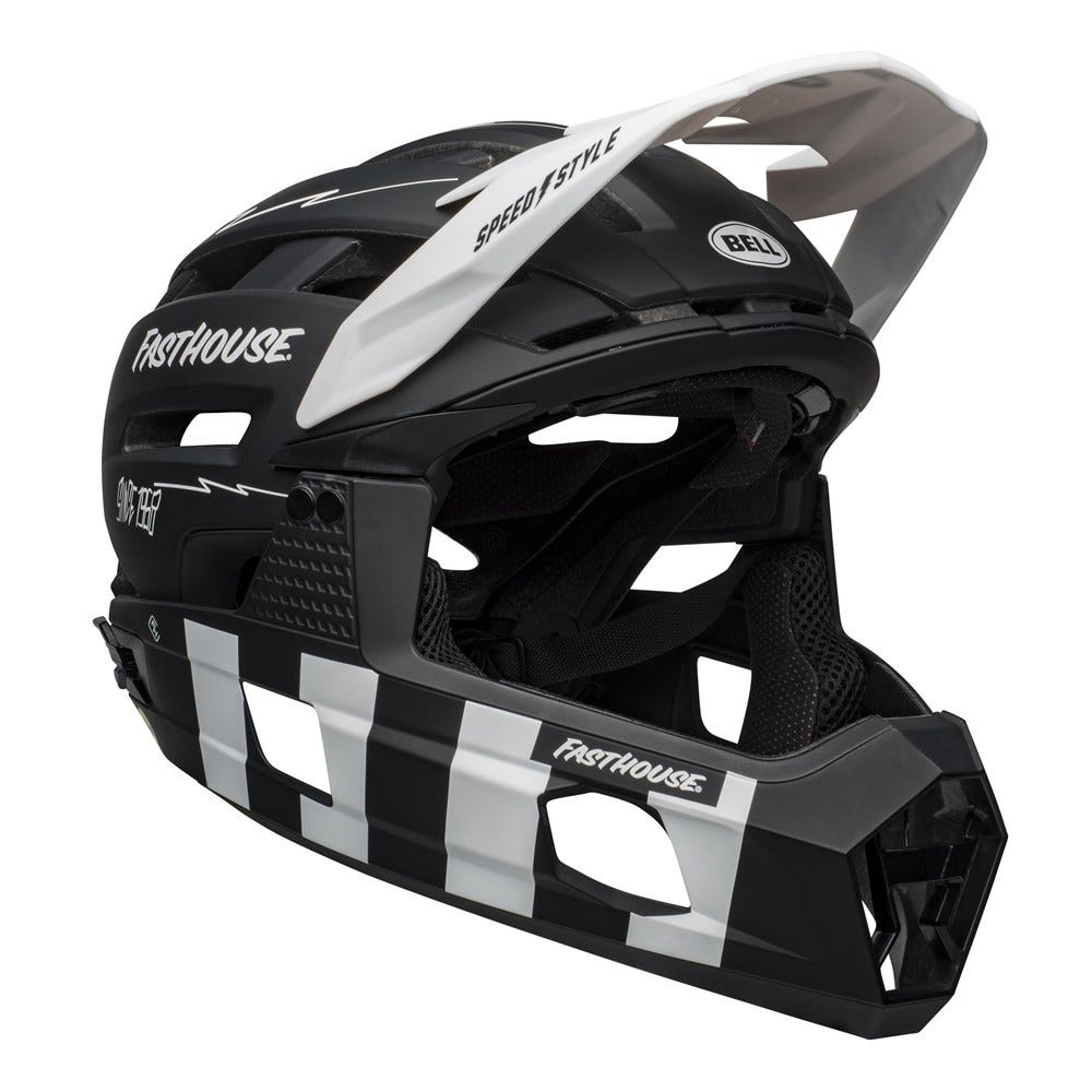 bell array helmet australia Bell Super Air R Spherical Mips Fullface Helmet Fasthouse Black/White – 99  Bikes
